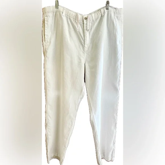Tommy Bahama Men’s White EUC Relax Linen Pants Waist Drawstring Size: XXL - Picture 2 of 14